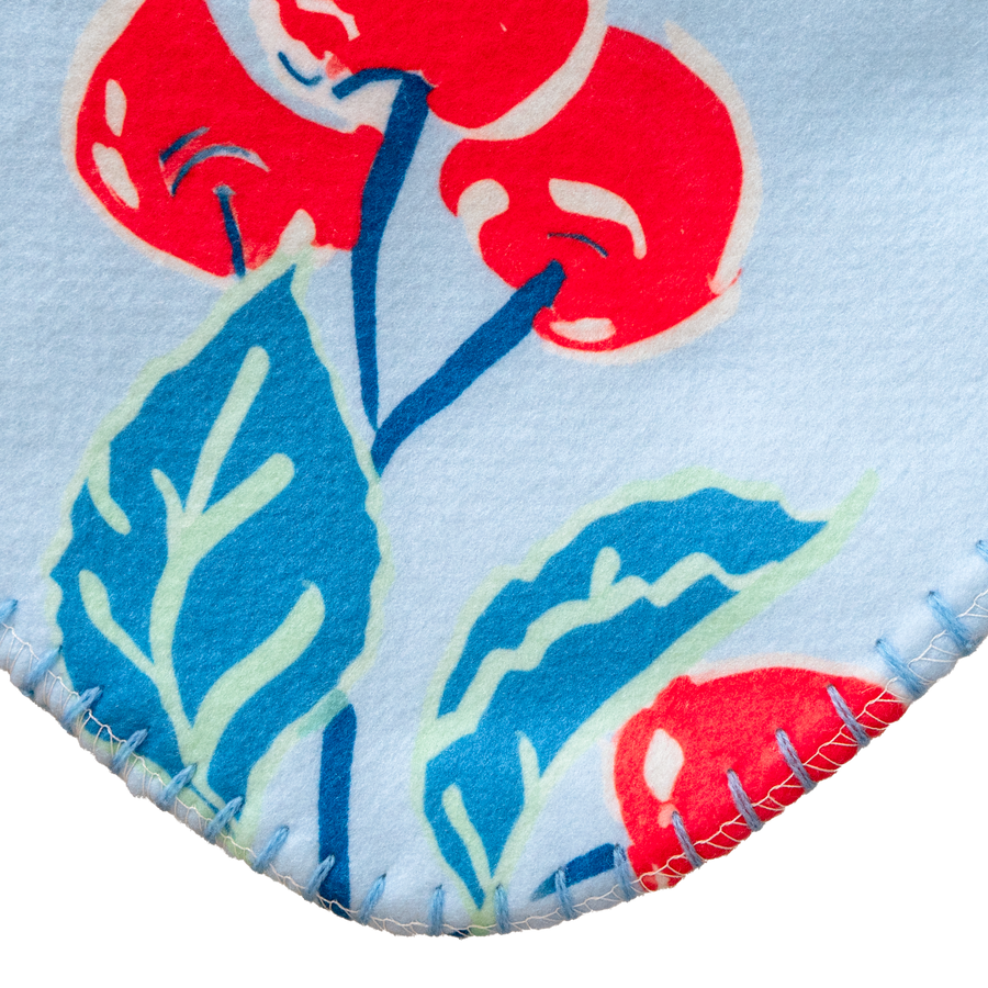 Powder Blue Cherries Jubilee Sherpa
