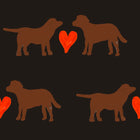 Mink with Hearts Puppy Love Fabric