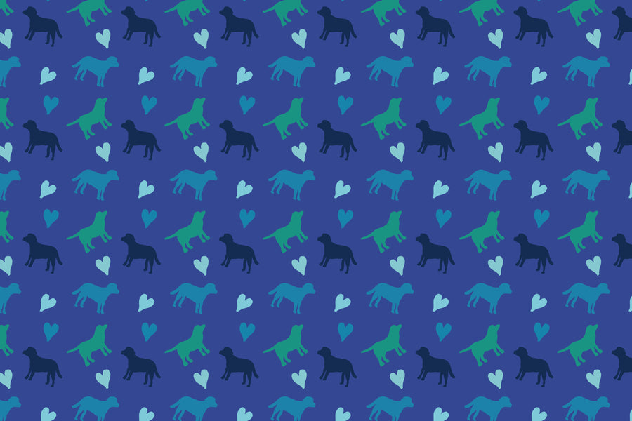 Navy Puppy Love Fabric