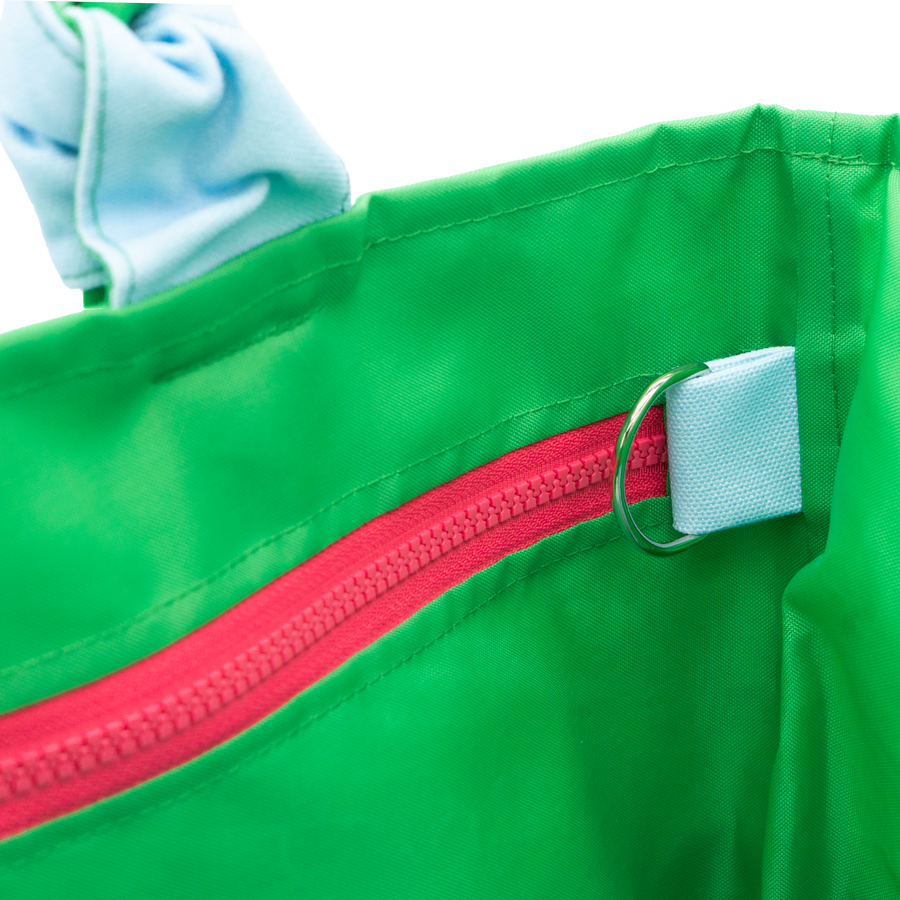 Powder Blue Rails Up/Green Outside Bag