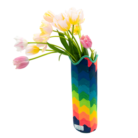 PRE-ORDER: Mother's Day Rainbow Versatile Vessel With (12) Stem Tulip Bouquet