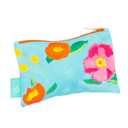 Robin’s Egg Katherine’s Blooms Stash Bag