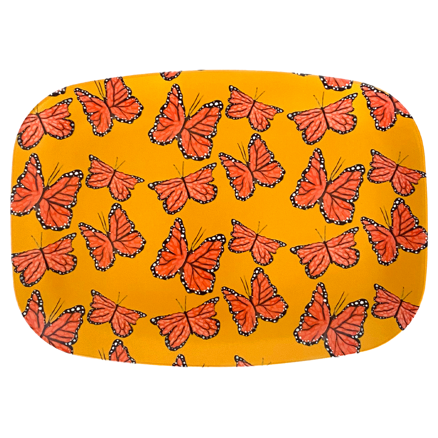 Saffron Monarchs Marching Melamine Platter