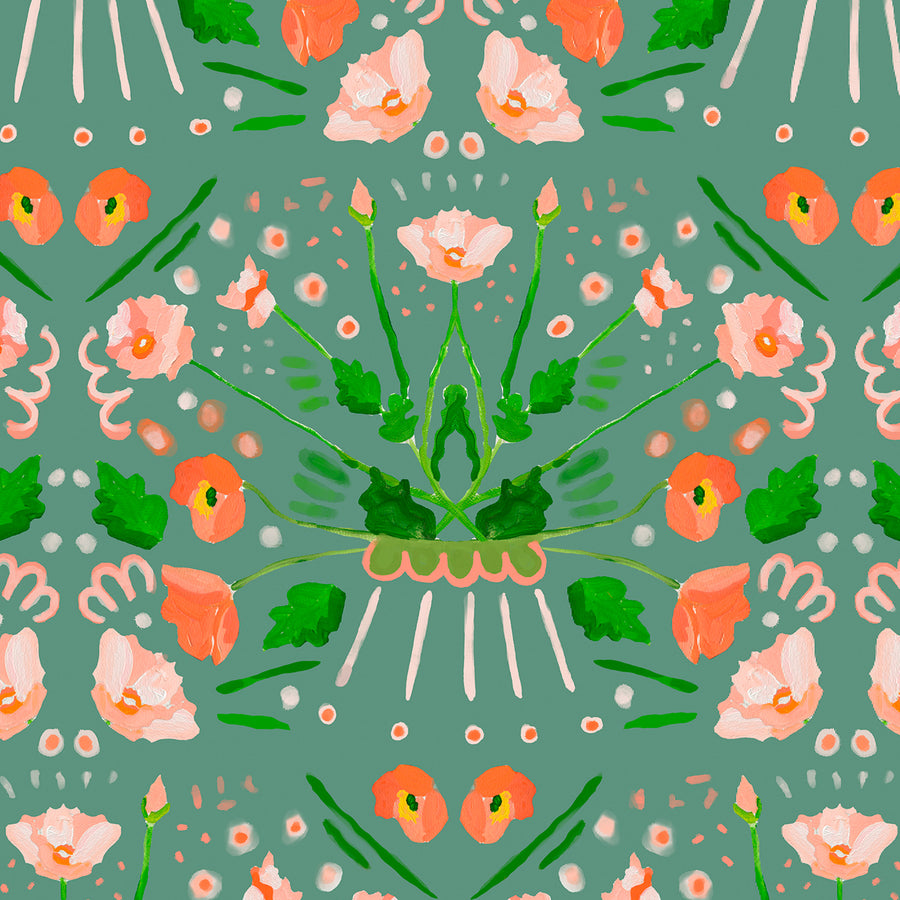 Sage Rococco Fabric