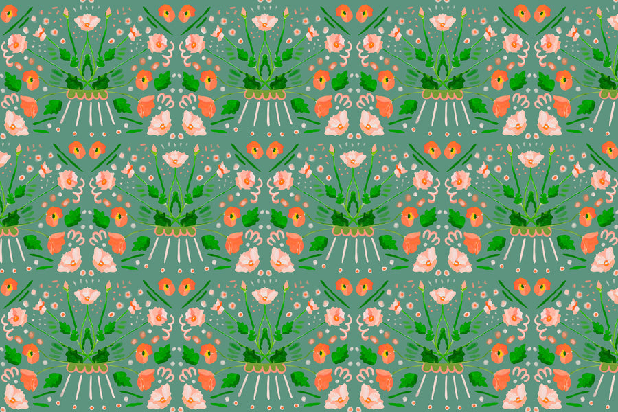 Sage Rococco Fabric