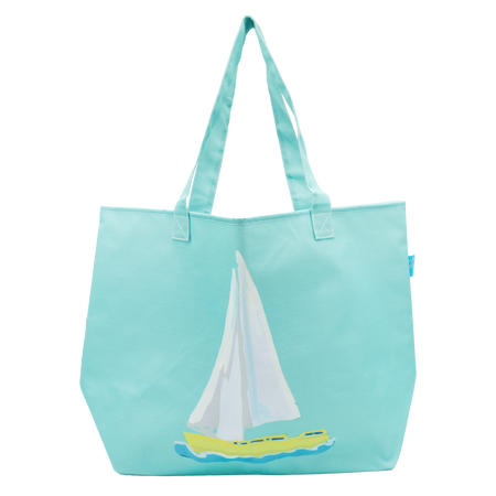 Milkglass Sailboat Packable Tote