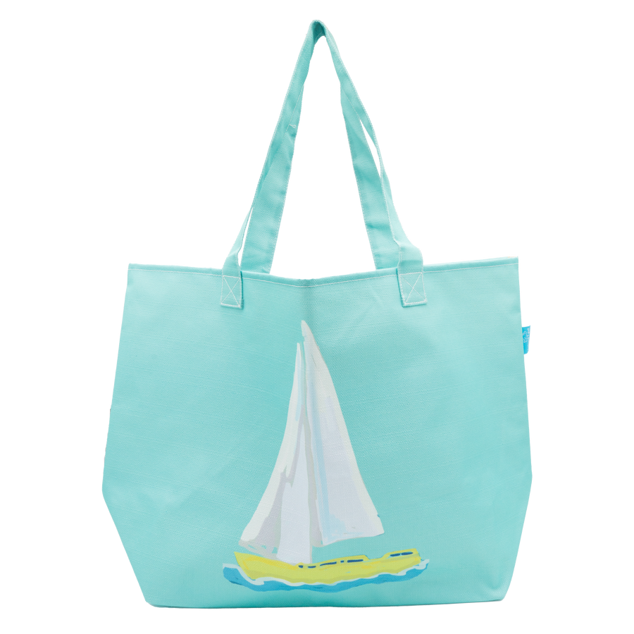 Milkglass Sailboat Packable Tote
