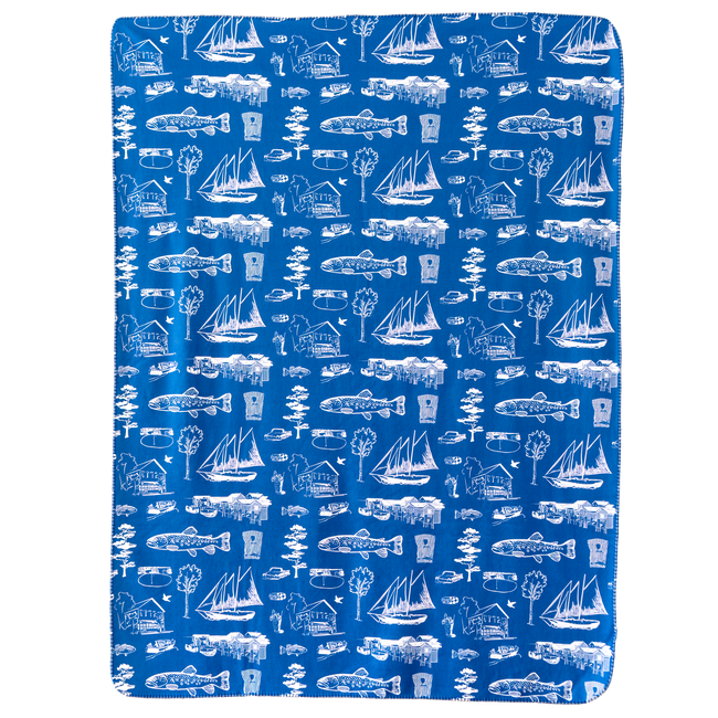 Sapphire Leland Toile Sherpa