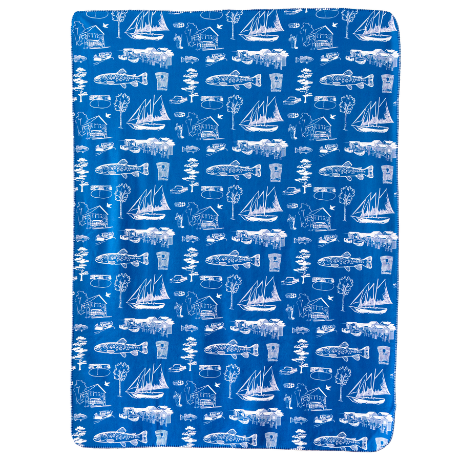 Sapphire Leland Toile Sherpa