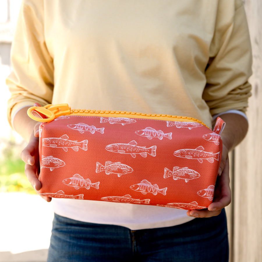 Coral Schooling Around Eco-Leather Dopp