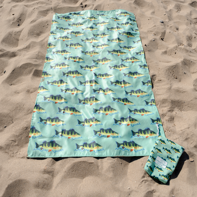 Sea Green Perch Beach Towel