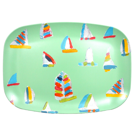 Seagreen Summer Sail Melamine Platter