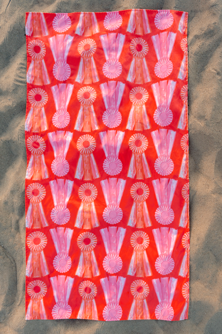 Coral Show Bows Quick Dry Towel