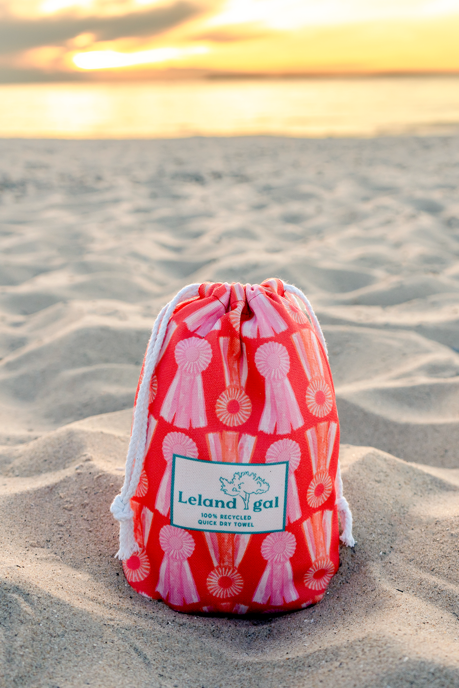 Coral Show Bows Quick Dry Towel