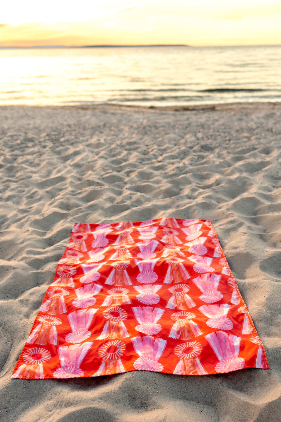 Coral Show Bows Quick Dry Towel