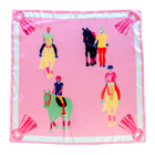 Pink Show Bow Satin Scarf