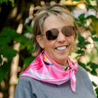 Pink Show Bow Satin Scarf