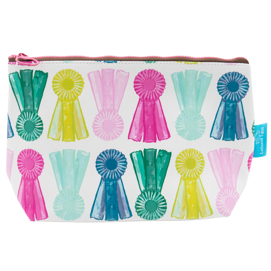 White Show Bows Eco-Leather Ditty Bag