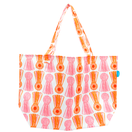 White Show Bow Packable Tote