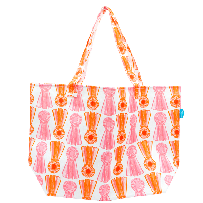 White Show Bow Packable Tote