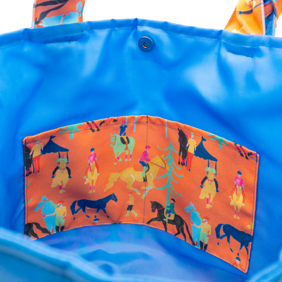 Coral Showstopper/Blue Outside Bag