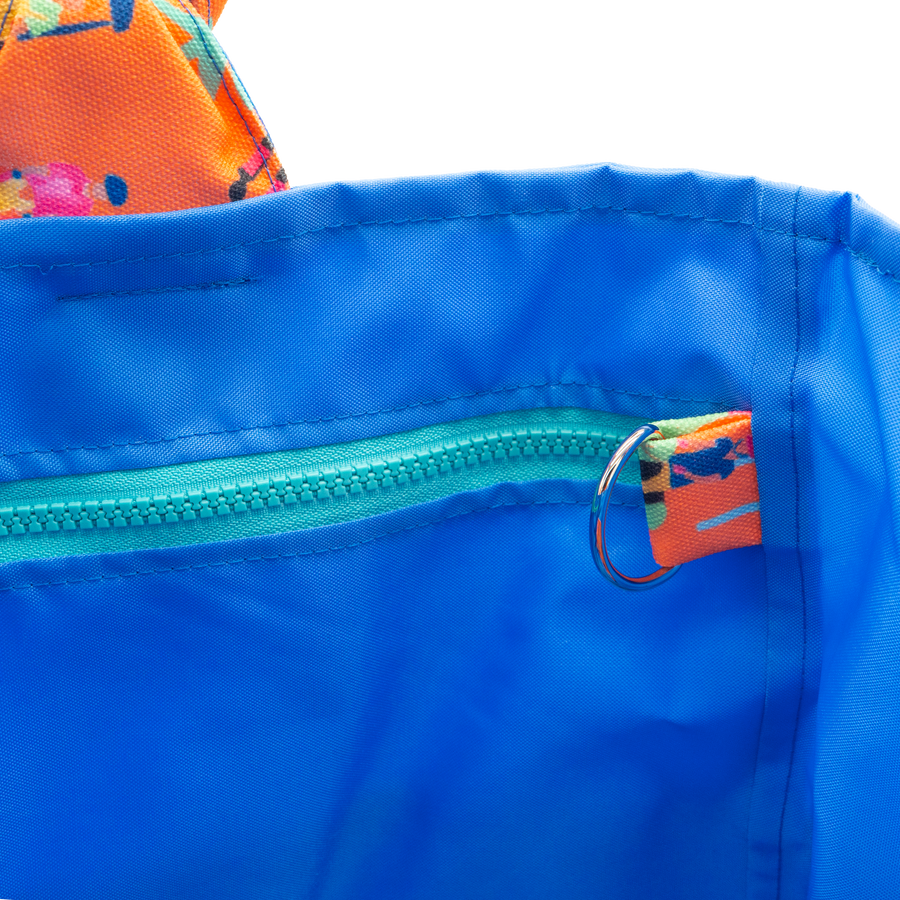 Coral Showstopper/Blue Outside Bag
