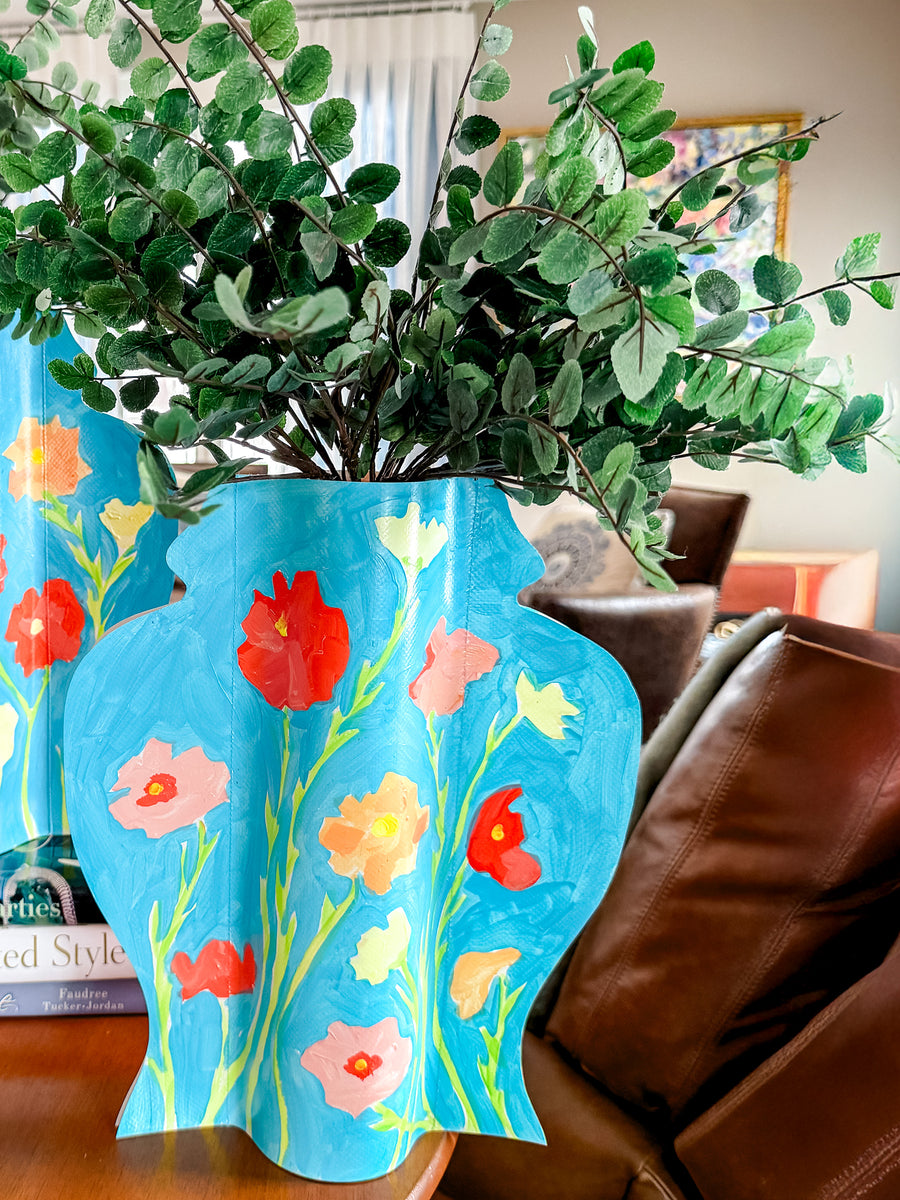 Sky Cosmos Hand-Painted Vinyl Ginger Jar Vase Sleeve