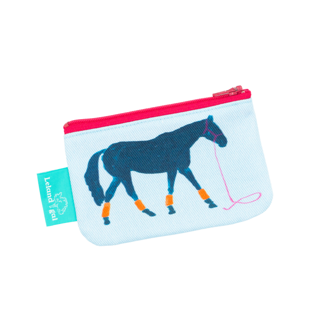 Sky Big Blue Canvas Zip Change Purse