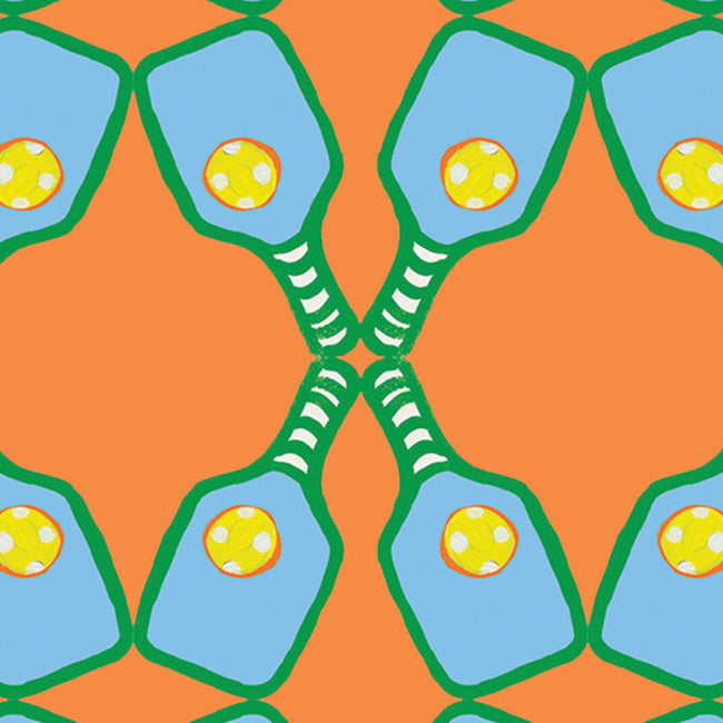 Soft Orange Pickleball Lattice Fabric