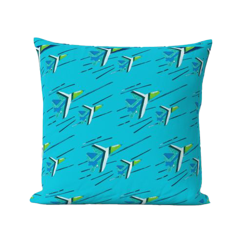 Waterfall Blue Angels Indoor Square Pillow
