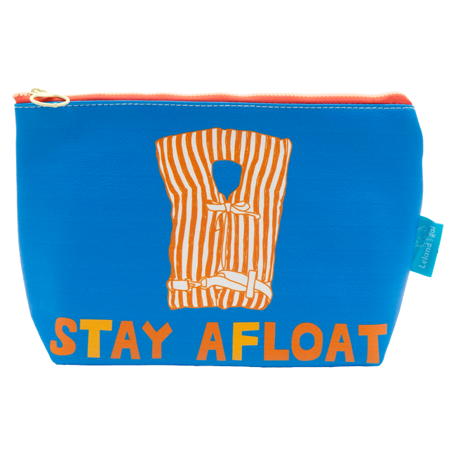 Cornflower Stay Afloat Darling Eco-Leather Ditty Bag