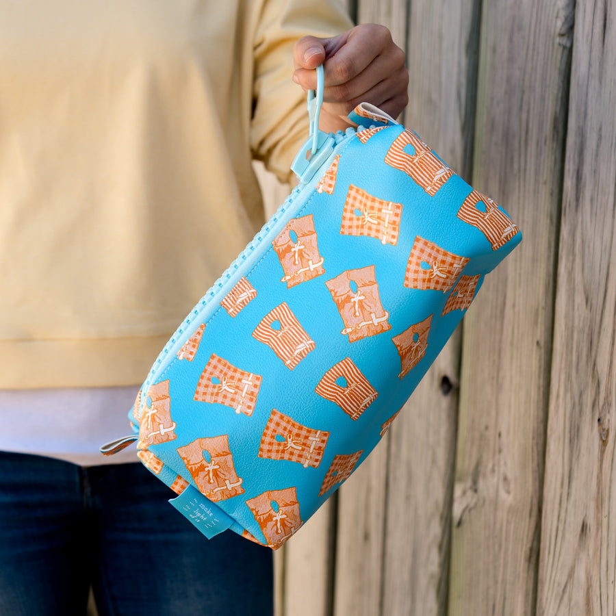 Blue Stay Afloat Darling Eco-Leather Dopp