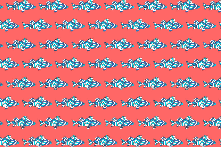 Geranium Striped Perch Fabric