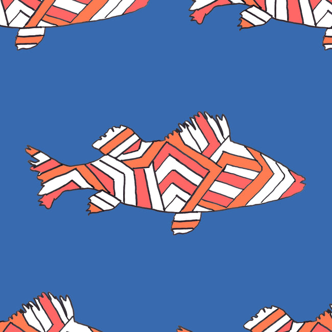 Indigo Striped Perch Fabric