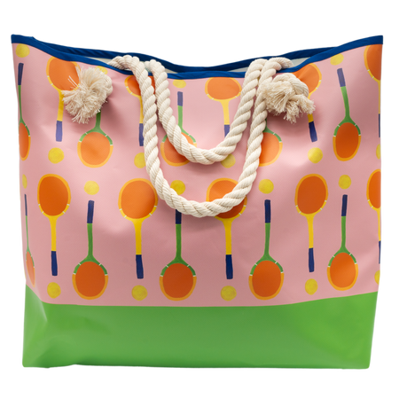 Sunset Matchpoint with Leaf Bottom Dew Drop Good Harbor Tote