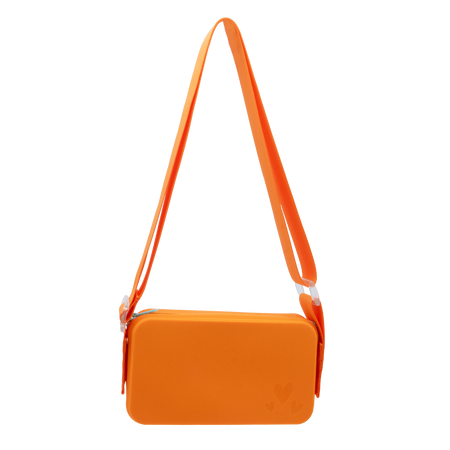 Tangerine Silicone Crossbody Bag
