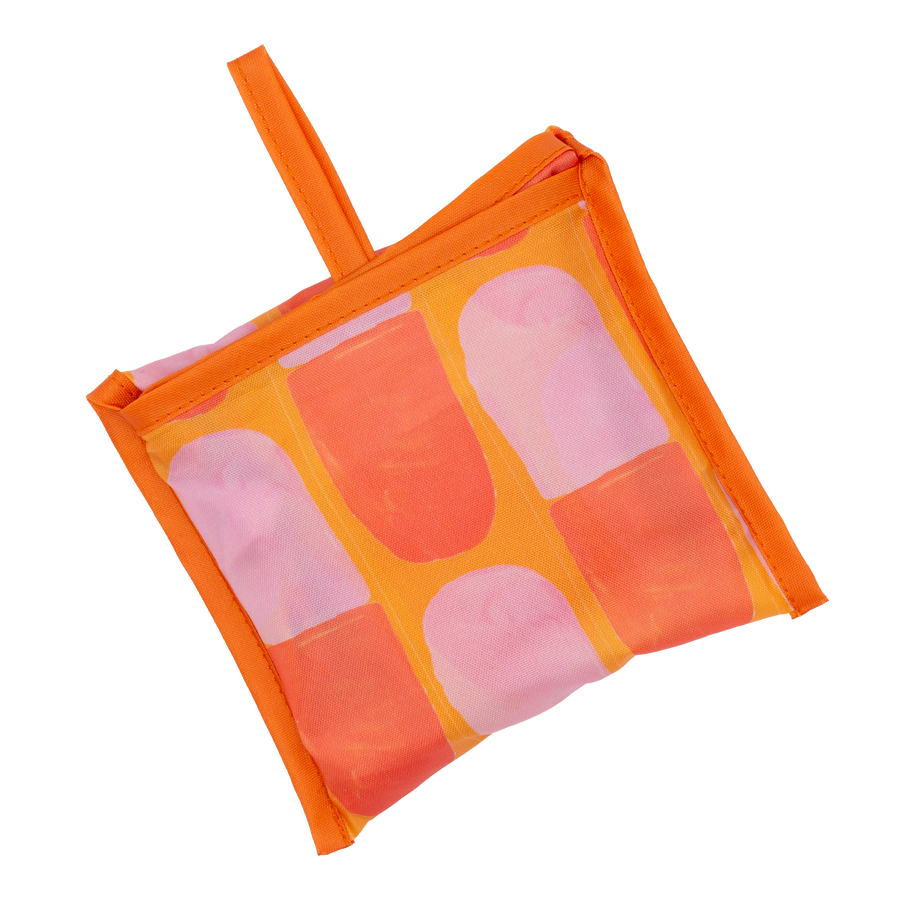 Tangerine Sock It To Me Nylon Shopper Bag
