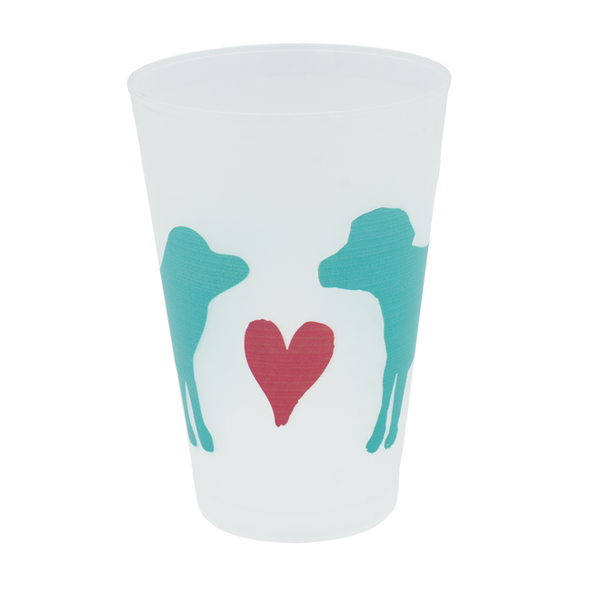 Turquoise Puppy Love Shatterproof Cup Set