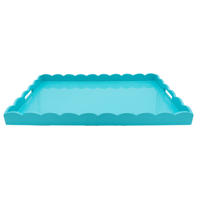 Turquoise Lacquered Island Tray, Large