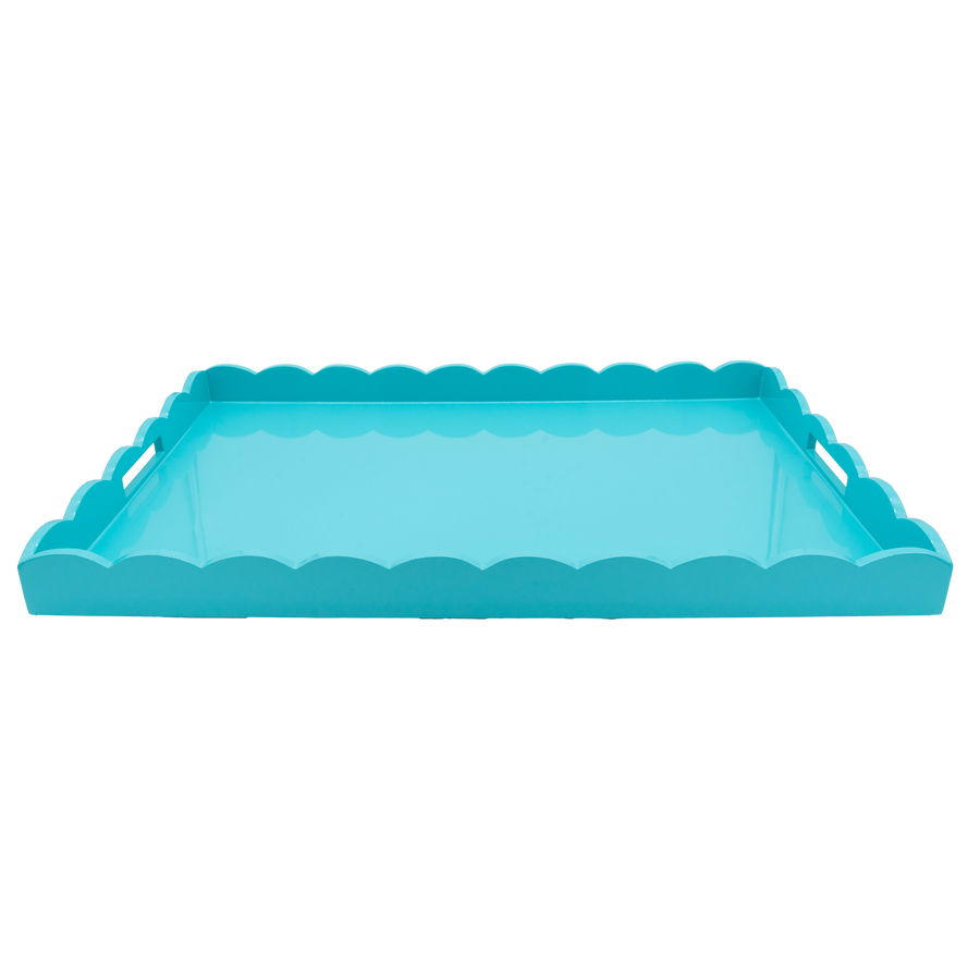 Turquoise Lacquered Island Tray, Large