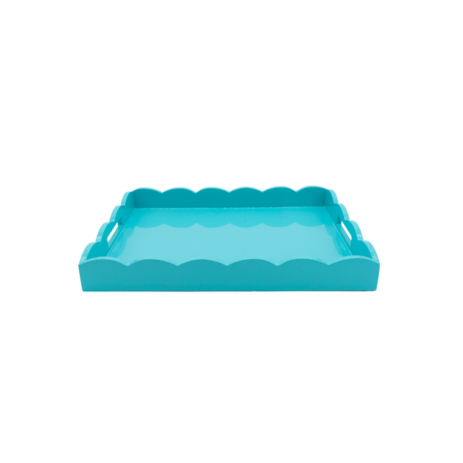 Turquoise Lacquered Tray, Medium