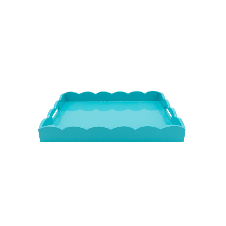 Turquoise Lacquered Tray, Medium