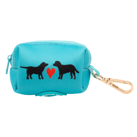 Turquoise Puppies Love Pet Disposable Bag Holders
