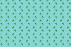 Turquoise Talk Derby to Me Fabric