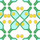 White Pickleball Lattice Fabric