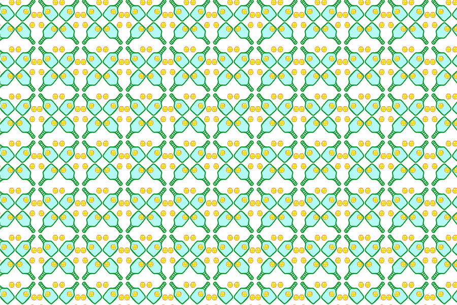 White Pickleball Lattice Fabric