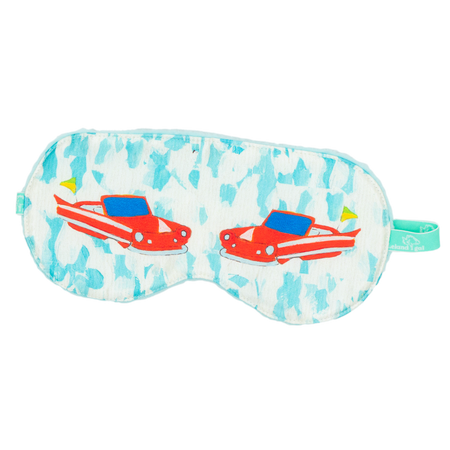 White Aqua Car Sleep Mask