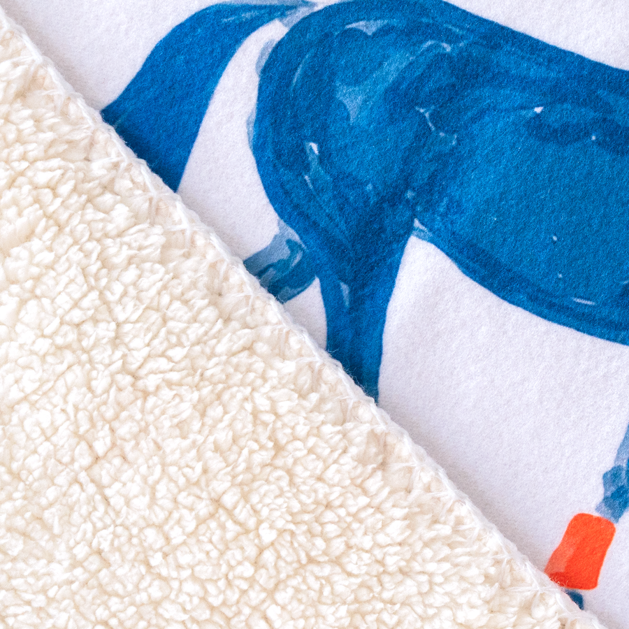 White Big Blue Sherpa