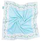 White Canoes with Aqua Minky Baby Blankie