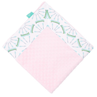 White Canoes with Baby Pink Minky Baby Blankie